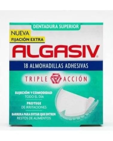 ALGASIV UPPER ADHESIVE PADS DENTURE 18 UNITS