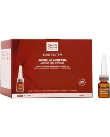 MARTIDERM HAIR SYSTEM 3GF AMPOLLAS ANTICAÍDA 28 X 3 ML