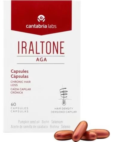 IRALTONE AGA COMPLÉMENT ALIMENTAIRE CAPILLAIRE 60 GÉLULES
