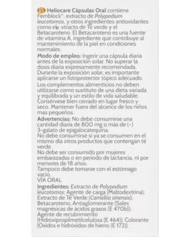 HELIOCARE CÁPSULAS ORAL 90 PROTECTOR SOLAR