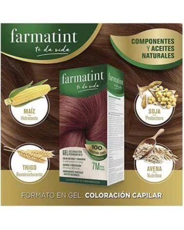 FARMATINT GEL COLORACIÓN PERMANENTE 7M RUBIO CAOBA