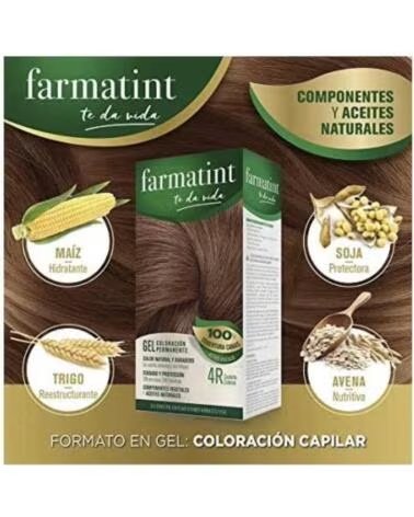 FARMATINT 4R KUPFERBRAUN GEL DAUERHAFTE HAARFARBE 155ML