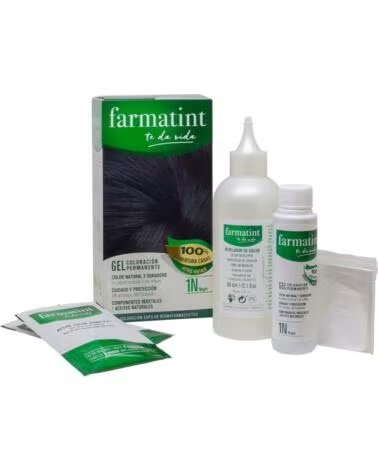 FARMATINT PERMANENT GEL HAIR COLOR 1N BLACK