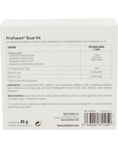 PROFAES4 PROBIOTIQUES DUAL VIT 30 STICKS