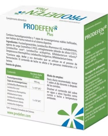 PRODEFEN PLUS FOOD SUPPLEMENT WITH PROBIOTICS AND PREBIOTICS 10 SACHETS