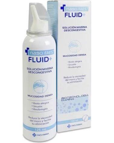 NASO FAES FLUID+ NASAL SPRAY SEA WATER DECONGESTANT 125 ML