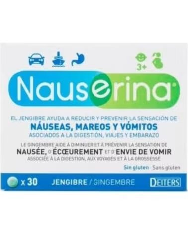 NAUSERINA GINGER TABLETS ANTI-NAUSEA AND DIZZINESS