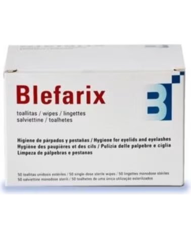 BLEFARIX TOALHETES ESTÉREIS UNIDOSE HIGIENE DE PÁLPEBRAS E PESTANAS