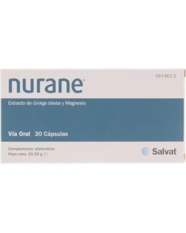 NURANE FOOD SUPPLEMENT 30 CAPSULES WITH GINKGO BILOBA AND MAGNESIUM