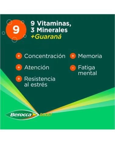 BEROCCA BOOST EFFERVESCENT TABLETS WITH VITAMINS AND GUARANA