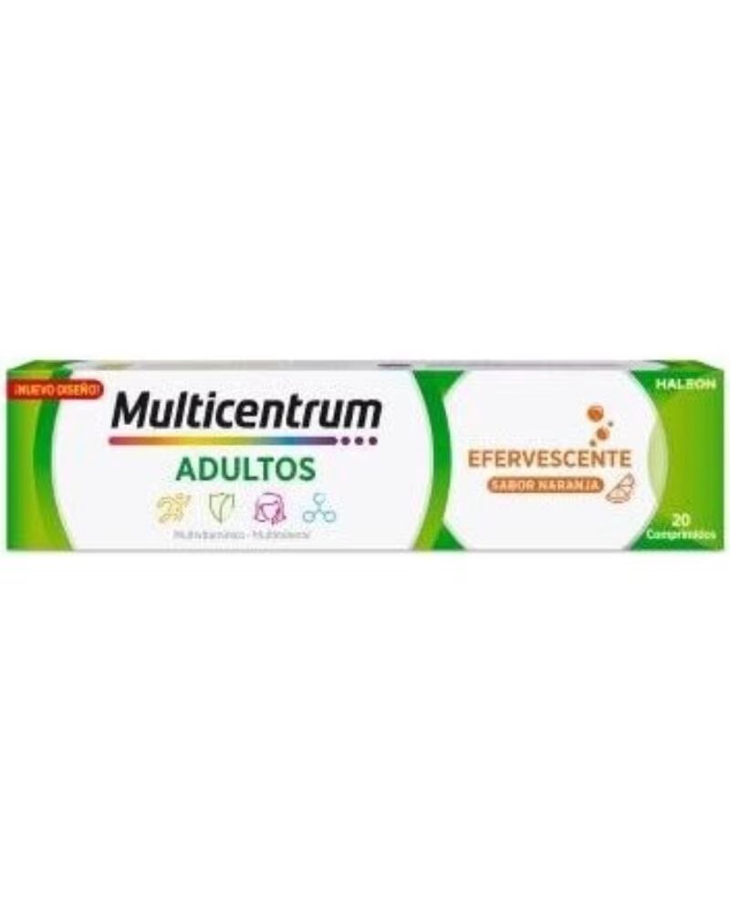 MULTICENTRUM ADULTOS EFERVESCENTE SABOR LARANJA