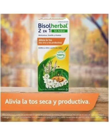 BISOLHERBAL SIRUP 2 IN 1 ZUCKERFREI 120ML