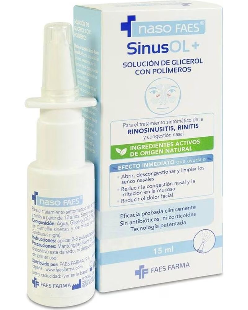 NASOFAES SINUSOL+ SOLUZIONE DI GLICEROLO CON POLIMERI 15 ML