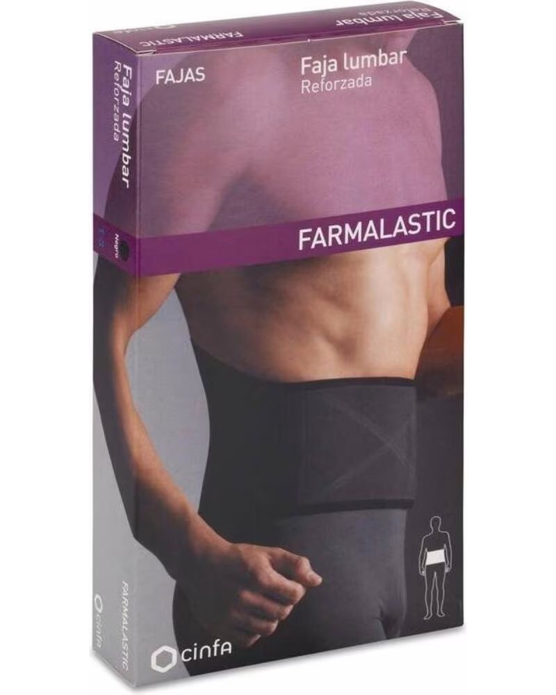 FARMALASTIC FAJA LUMBAR REFORZADA TALLA 3 NEGRO