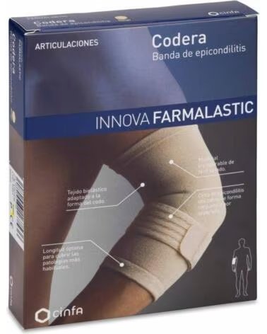 FARMALASTIC INNOVA ELLENBOGENBANDAGE MIT EPICONDYLITIS-BAND GRÖSSE KLEIN