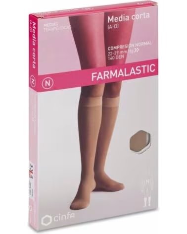 KURZER KOMPRESSIONSSTRUMPF NORMALE KOMPRESSION BEIGE EXTRA GROSS FARMALASTIC