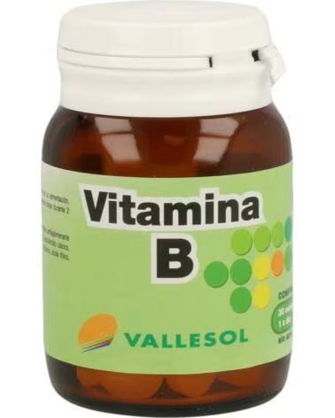 VALLESOL COMPLEX VITAMINA B COMPLEJO ALIMENTICIO 30 COMPRIMIDOS