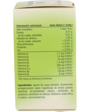 VALLESOL COMPLEX VITAMINA B COMPLEJO ALIMENTICIO 30 COMPRIMIDOS