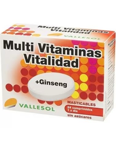 VALLESOL MULTIVITAMINICO VITALITÀ GINSENG 24 COMPRESSE MASTICABILI