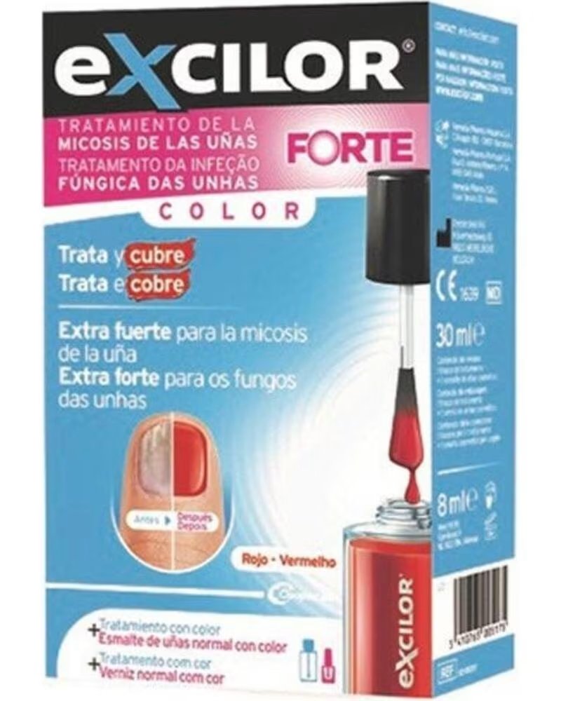 EXCILOR FORTE COLOR RED NAGELLACK NAGELPILZ BEHANDLUNG 30ML
