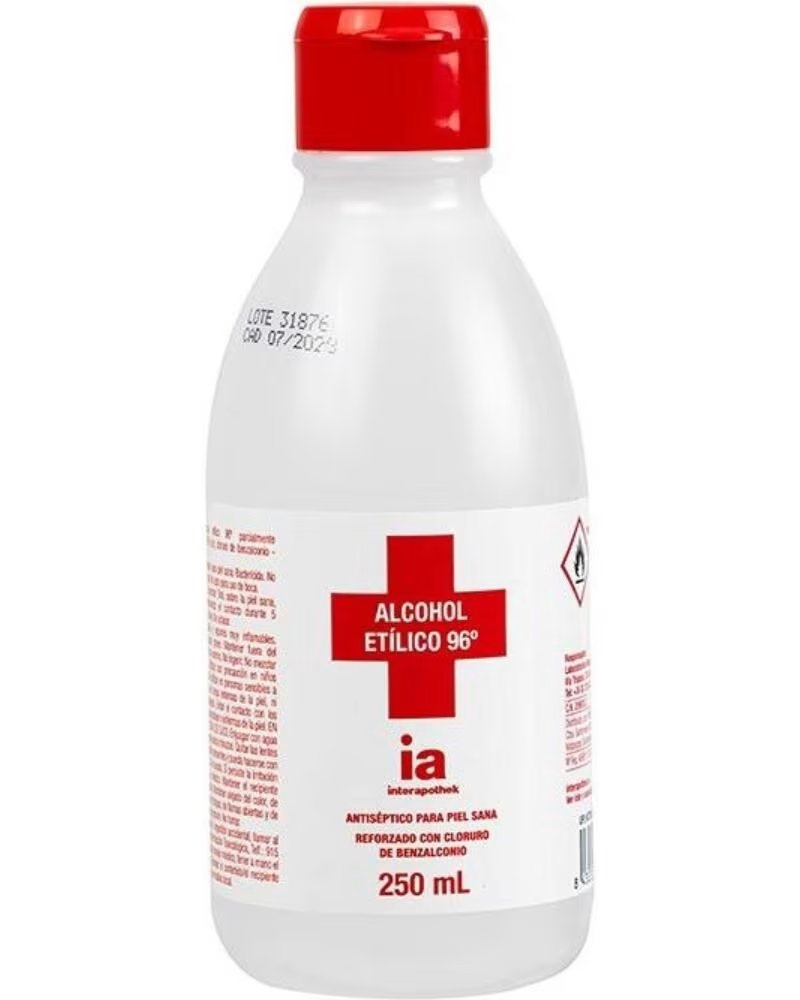 ÁLCOOL ETÍLICO 96º 250ML INTERAPOTHEK ANTISSÉPTICO