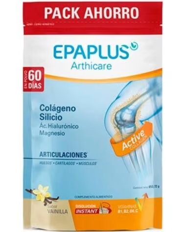 EPAPLUS ARTHICARE KOLLAGEN SILIZIUM HYALURONSÄURE MAGNESIUM VANILLE GESCHMACK 653,72 G