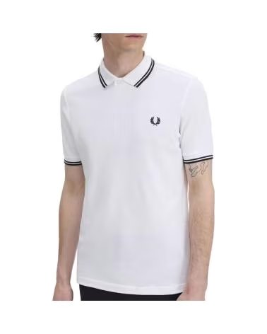 FRED PERRY POLO M3600-XL MANGA CURTA BRANCO HOMEM