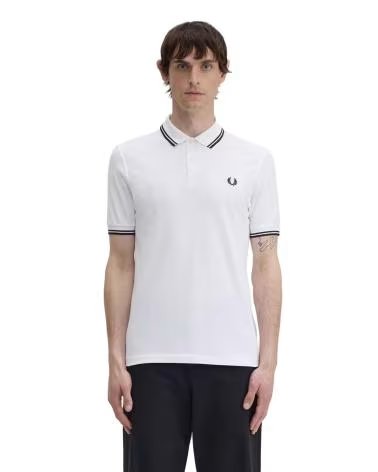 FRED PERRY POLO M3600-XL MANGA CURTA BRANCO HOMEM