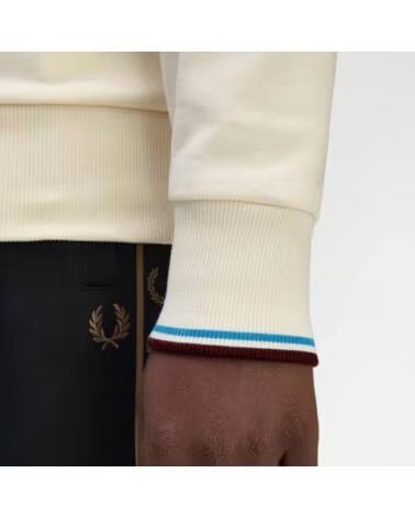 SUDADERA FRED PERRY M7535 CRUDO BEIGE