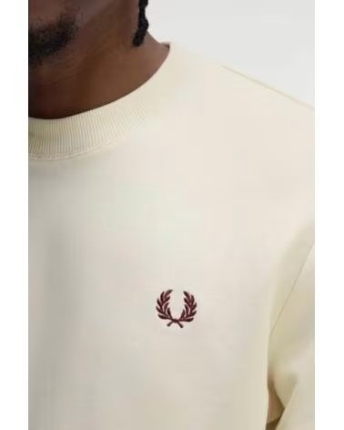 SUDADERA FRED PERRY M7535 CRUDO BEIGE
