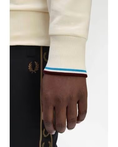 SUDADERA FRED PERRY M7535 CRUDO BEIGE