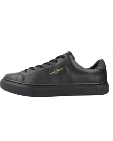 FRED PERRY B71 TUMBLED LEATHER SNEAKER SCHWARZ 102BLACK