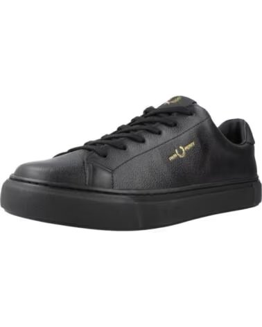 FRED PERRY B71 TUMBLED LEATHER SNEAKER SCHWARZ 102BLACK
