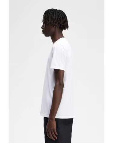FRED PERRY M4580 EMBROIDERED T-SHIRT BLANCO