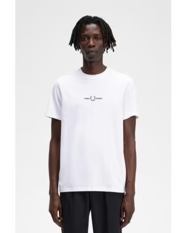 FRED PERRY M4580 EMBROIDERED T-SHIRT BLANCO
