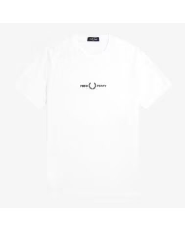CAMISETA FRED PERRY M4580 EMBROIDERED TEE BLANCO REF 1177092