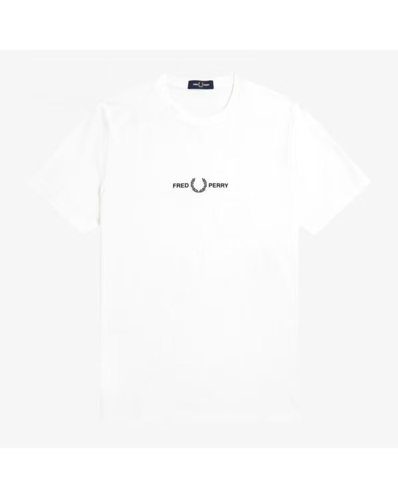 FRED PERRY M4580 EMBROIDERED T-SHIRT BLANCO