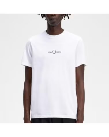 FRED PERRY M4580 EMBROIDERED T-SHIRT BLANCO