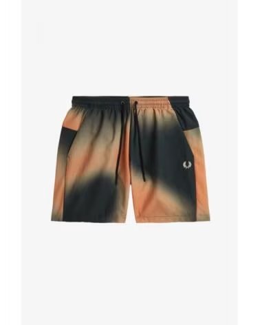 FRED PERRY PANTALON HOMME PRINTED SHORT NOIR Q20NHTGRN