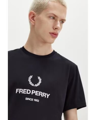 FRED PERRY T-SHIRT MANICA CORTA M8588FP NERO 102BLK