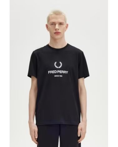 FRED PERRY T-SHIRT MANICA CORTA M8588FP NERO 102BLK