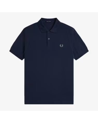 FRED PERRY SLIM FIT PLAIN POLO DARK AIRFORCE BAY LEAF NAVY Z65DRKRF