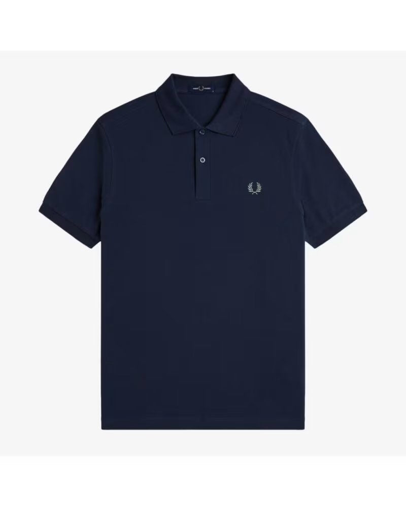 FRED PERRY SLIM FIT PLAIN POLO DARK AIRFORCE BAY LEAF NAVY Z65DRKRF