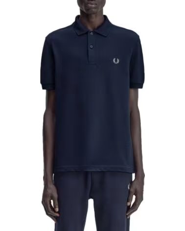 FRED PERRY SLIM FIT PLAIN POLO DARK AIRFORCE BAY LEAF NAVY Z65DRKRF