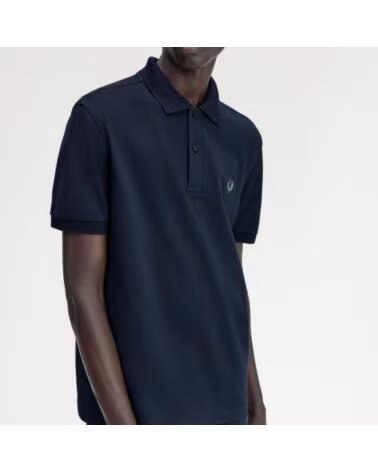 FRED PERRY SLIM FIT PLAIN POLO DARK AIRFORCE BAY LEAF NAVY Z65DRKRF