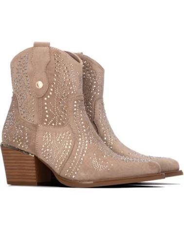 XTI 146100 WESTERN-STIEFELETTEN IN BEIGE MIT NIETEN UND ABSATZ