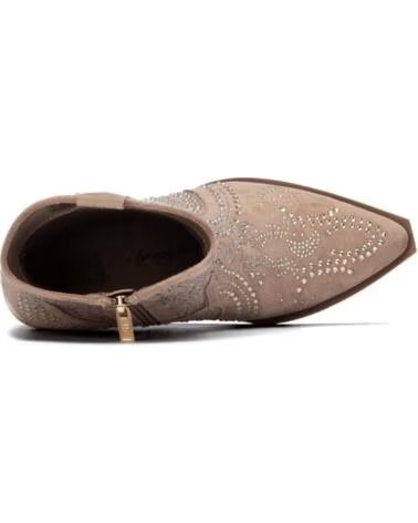 XTI 146100 WESTERN-STIEFELETTEN IN BEIGE MIT NIETEN UND ABSATZ