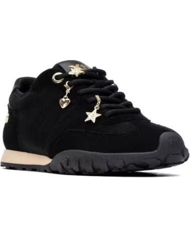 XTI BASKETS SPORT 146146 NOIRES AVEC BRELOQUES DORÉES NEGRO