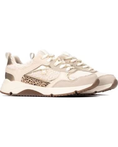XTI 154172 BEIGE SNEAKERS WITH METALLIC DETAILS AND ANIMAL PRINT