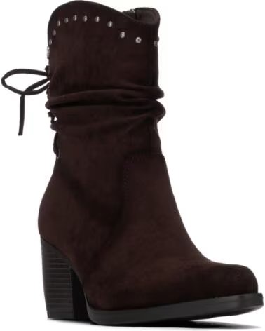 REFRESH BRAUNE STIEFELETTE 176255 MIT ABSATZ UND DETAILS MARRON